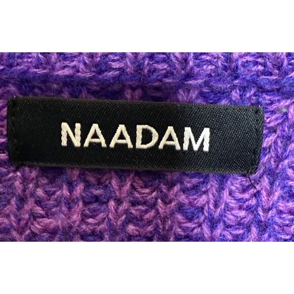 Naadam XS Purple Cashmere Wool Knit Sweater Cozycore Quiet Luxury - Picture 4 of 5